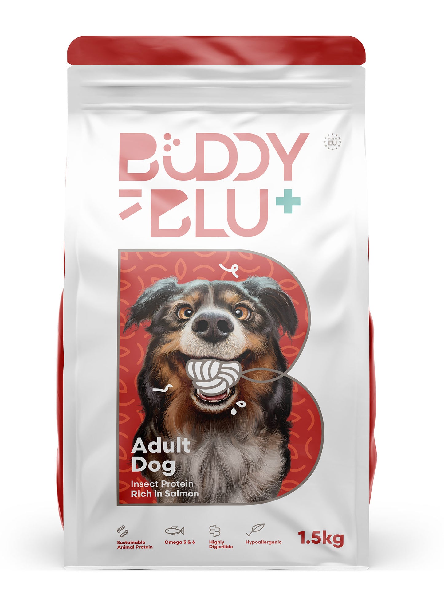 Buddy & Blu Adult Dog hypoallergenic kibble insect and salmon