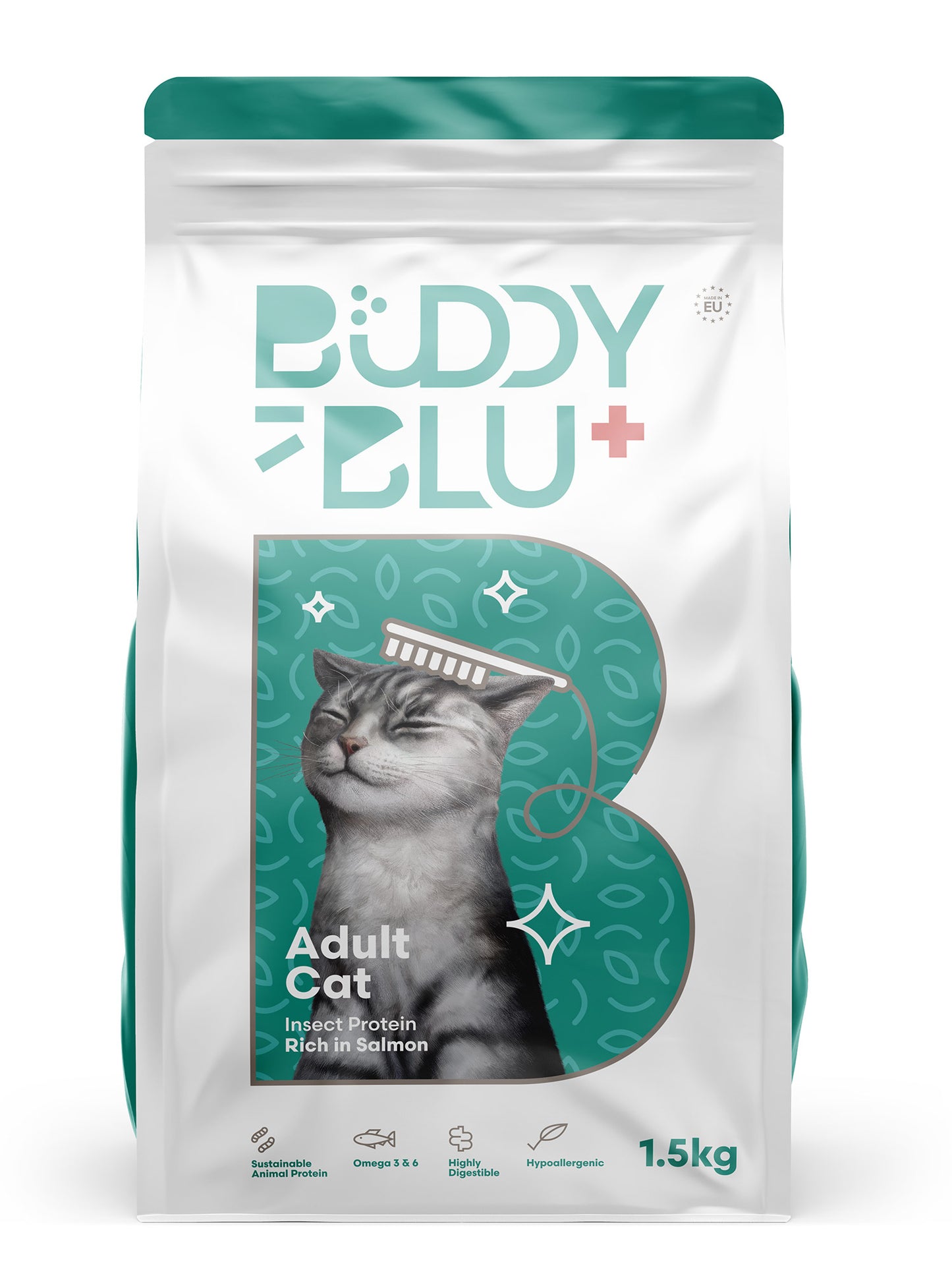 Buddy & Blu Adult Cat hypoallergenic kibble insect and salmon