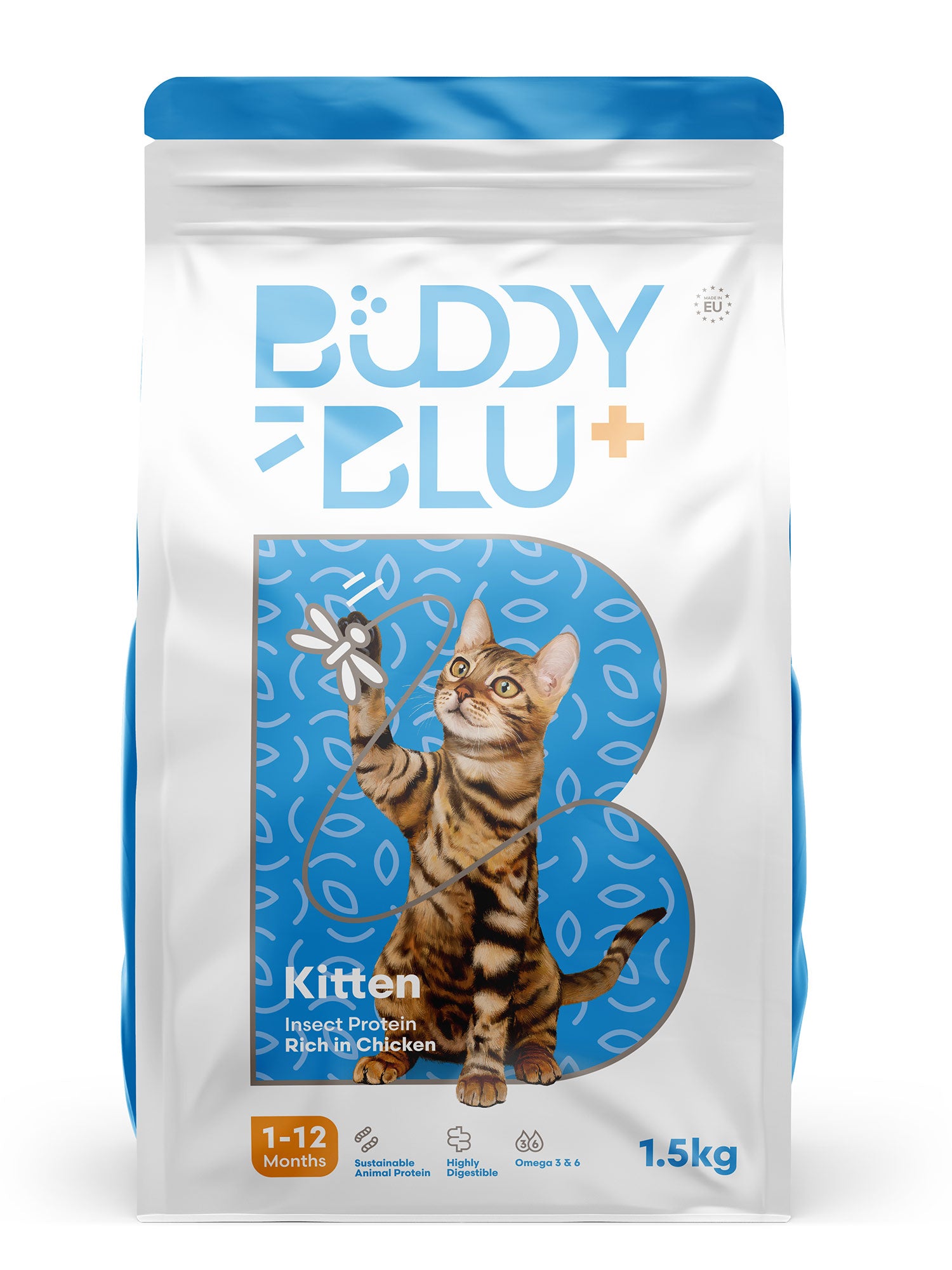 Buddy & Blu Kitten insect protein chicken kibble