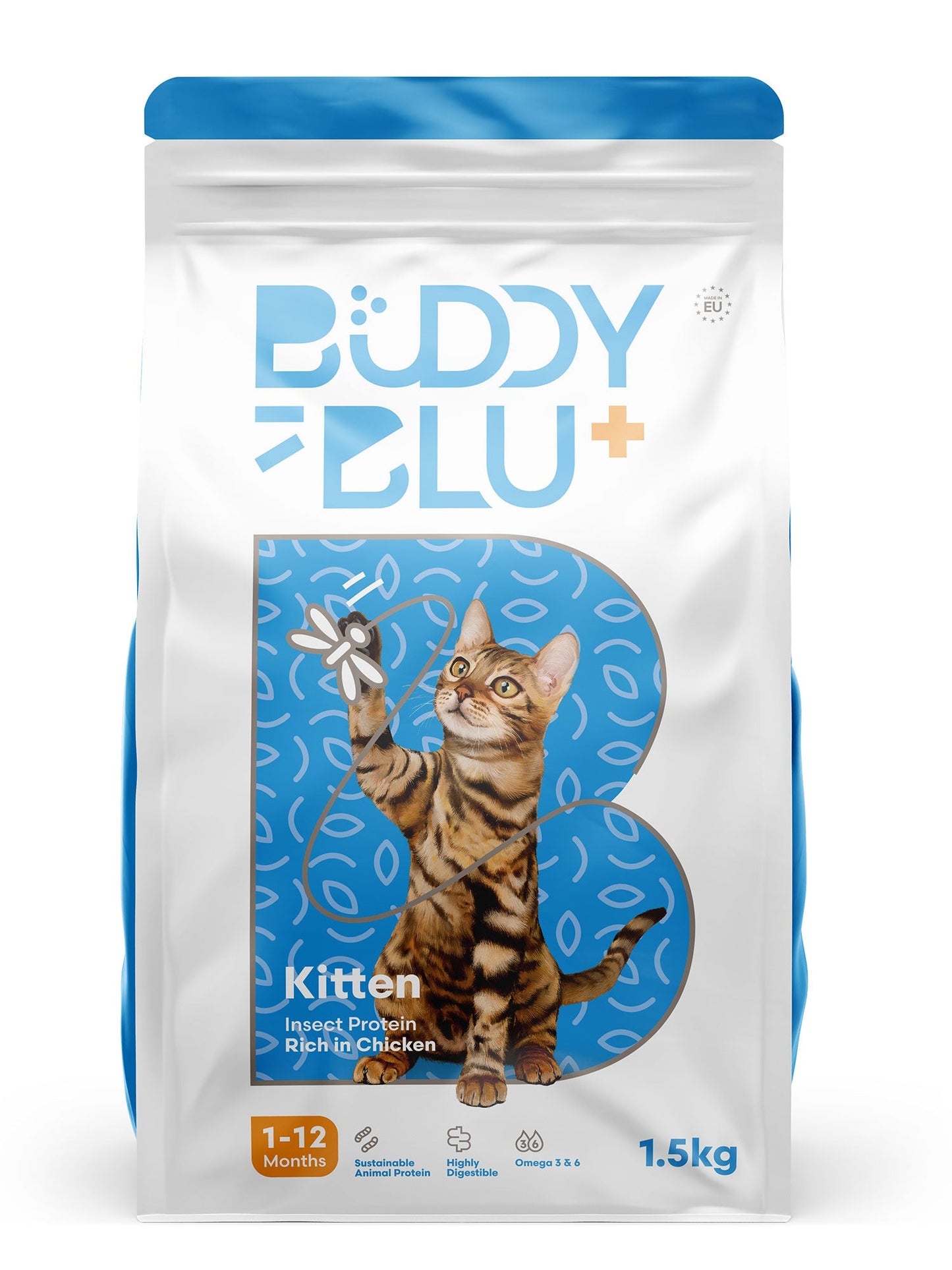 Buddy & Blu Kitten kibble — Insect & Chicken