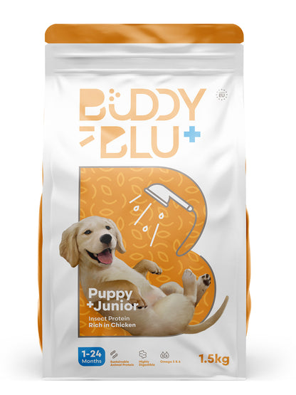 Buddy & Blu Puppy insect protein chicken kibble